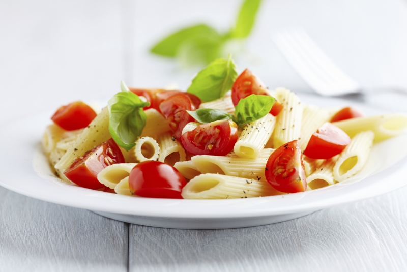Penne s cherry paradajkami a bazalkou