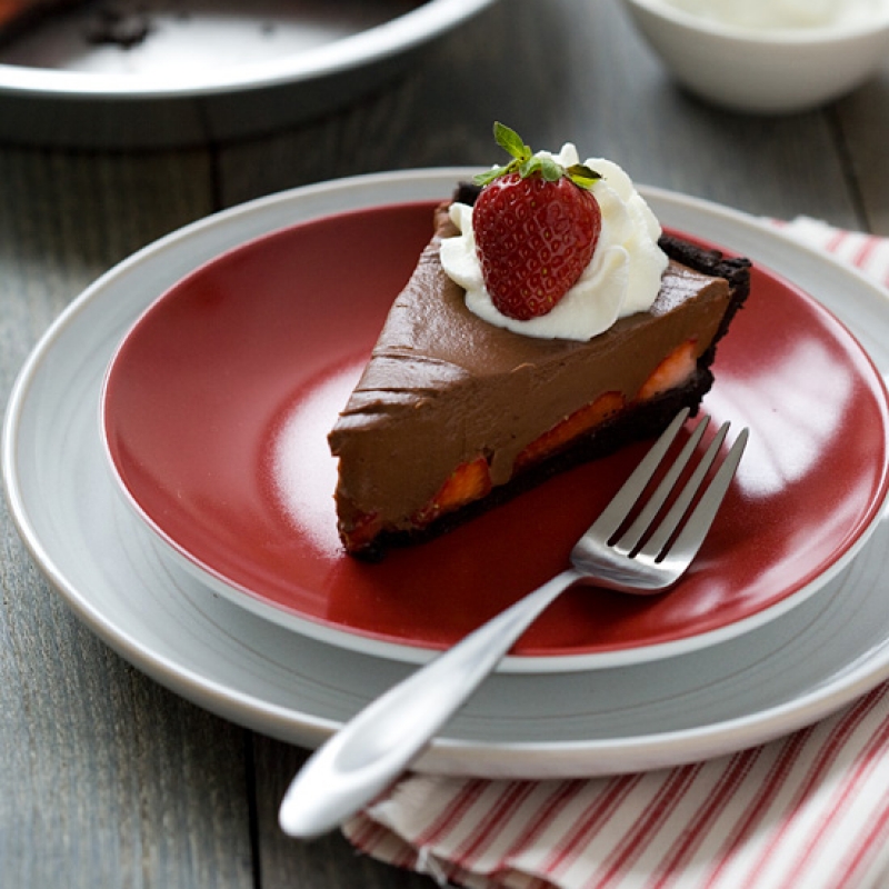 Nepečená čokoládovo jahodová maškrta