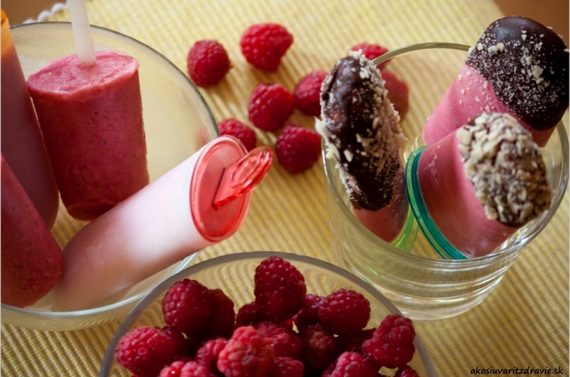 Domáce malinové nanuky