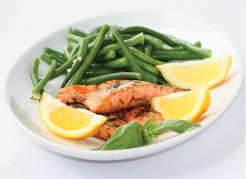 Losos so zelenou fazuľkou