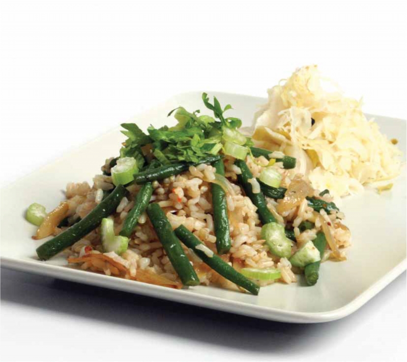 Rizoto so zelenou fazuľkou