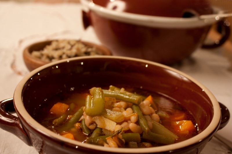 Minestrone s divokou ryžou