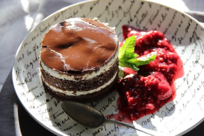 Míša rezy s malinovou omáčkou